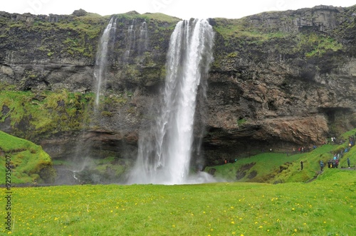 Seljalandsfoss waterfall near the town of Vik, Iceland