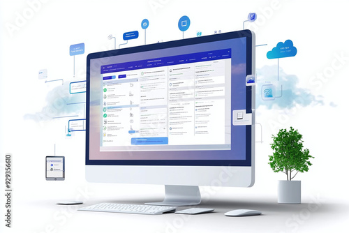 Cloud Project Tool isolated on white background