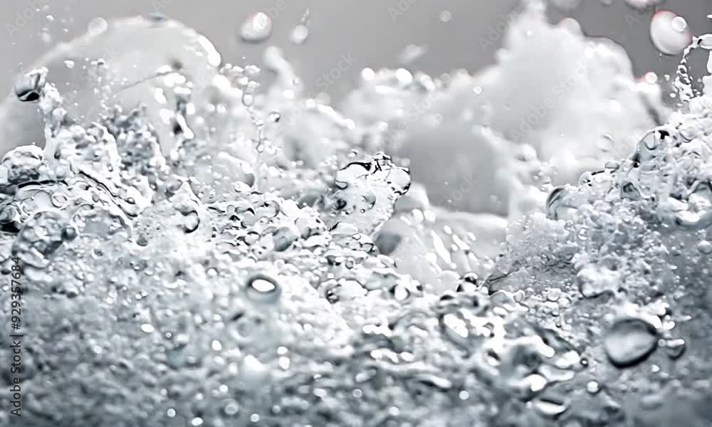 Foam Bubbles on Water's Surface Foam Bubbles on Water's Surface