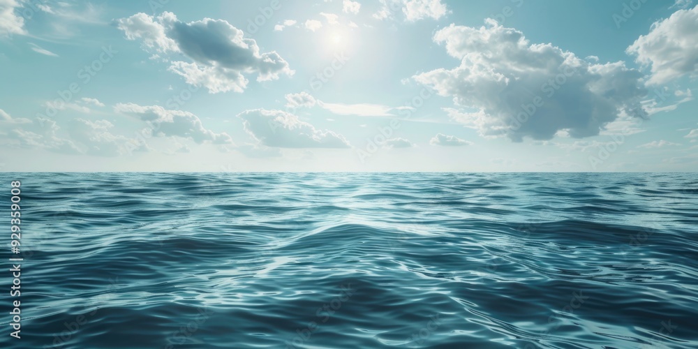 Obraz premium A serene lake scene with cloudy sky and calm waters