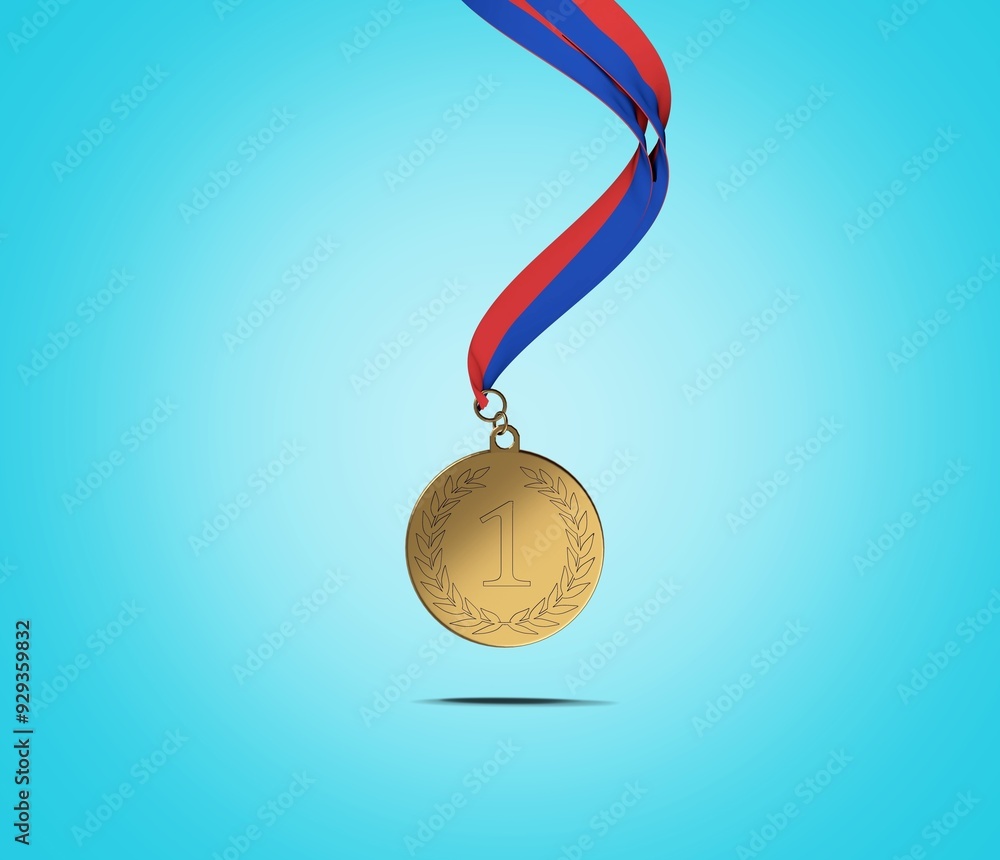 Gold medal first place winner concept. Gold medal first place winner concept.