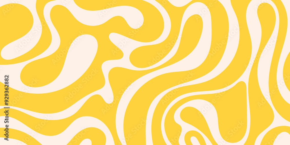 Abstract horizontal swirl background. Retro liquid groovy waves 60s, 70s style. Trendy colorful hippy pattern with pastel colors. Vector illustration Abstract horizontal swirl background. Retro liquid groovy waves 60s, 70s style. Trendy colorful hippy pattern with pastel colors. Vector illustration