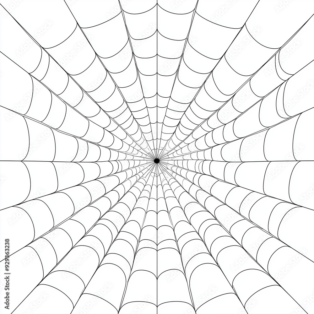 Obraz premium black and white spider web illustration