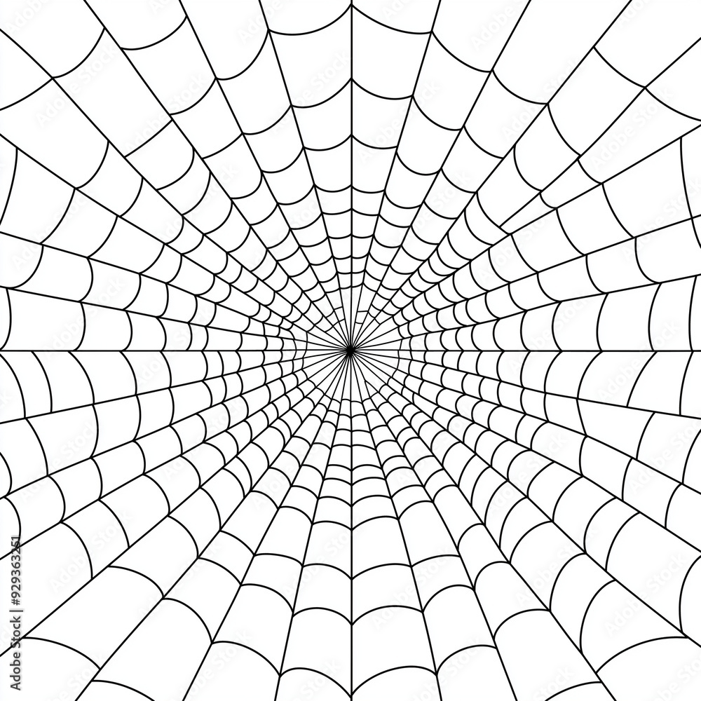 Obraz premium black and white spider web illustration