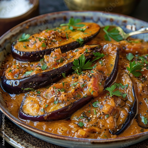 Kashk Bademjan - Eggplant with whey. photo