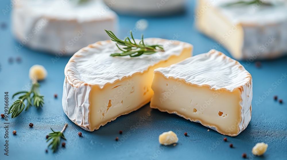 fresh brie cheese isolated on blue background , camembert cheese fresh brie cheese isolated on blue background , camembert cheese