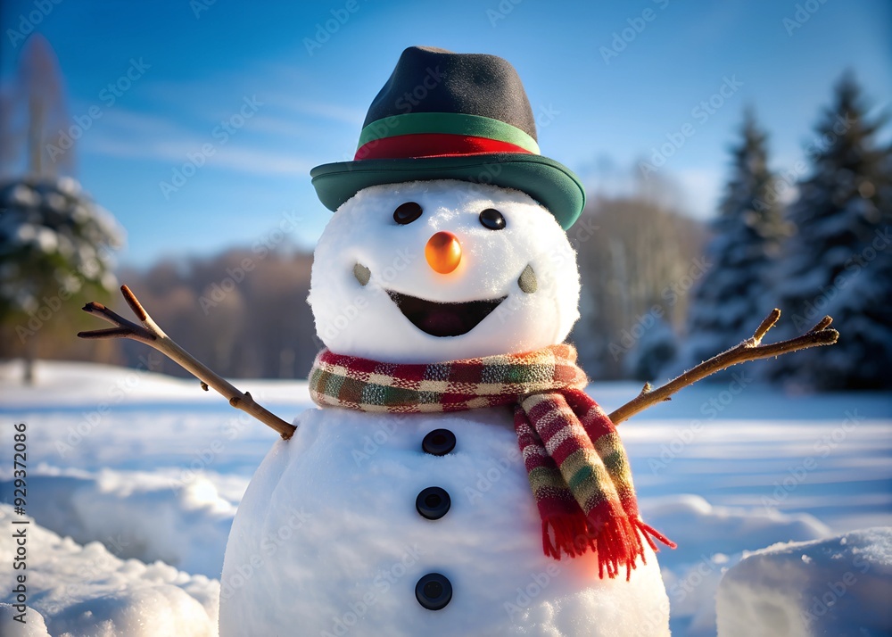 Obraz premium funny snowman.
