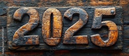 2025: Rustic Wooden Sign