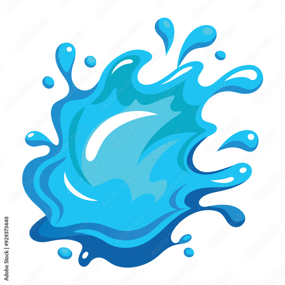 Water Splash Illustration - Vector Graphic for Versatile Use Water Splash Illustration - Vector Graphic for Versatile Use