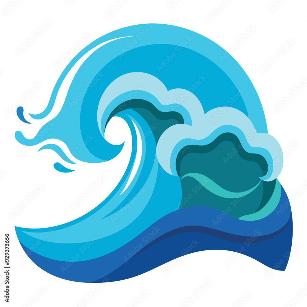 Waves Vector - Smooth and Editable Design Waves Vector - Smooth and Editable Design