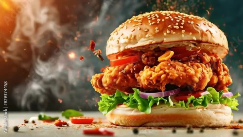 hamburger on the beach