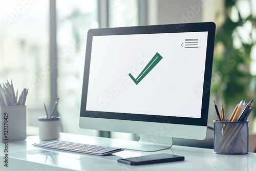 Digital Approval Process isolated on white background