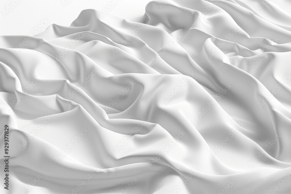 A close-up shot of a white cloth lying flat on a table A close-up shot of a white cloth lying flat on a table