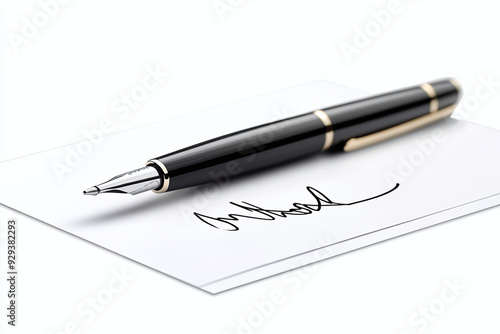 Digital Signature Pad for Approving Business Documents isolated on white background