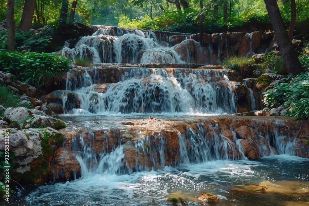 Obraz premium waterfall in the forest