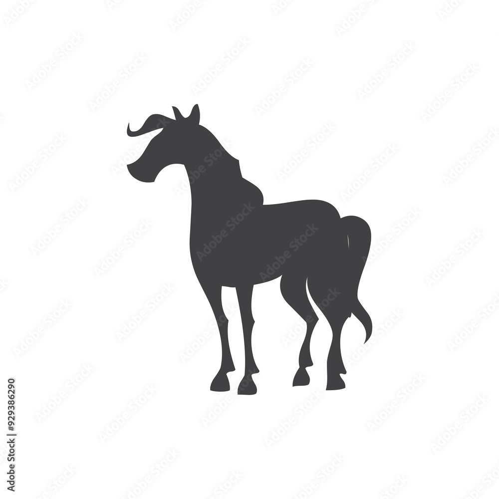 Fototapeta premium Horse glyph. Horse icon. Horse logo. Horse silhouette