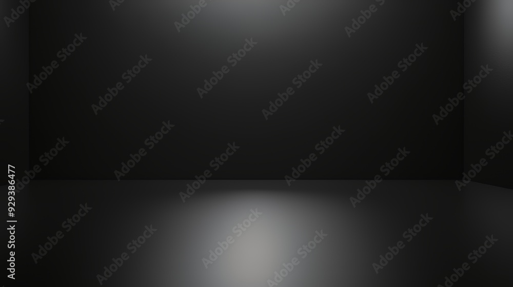 A minimalistic black room with soft lighting, suitable for presentations or exhibitions. A minimalistic black room with soft lighting, suitable for presentations or exhibitions.