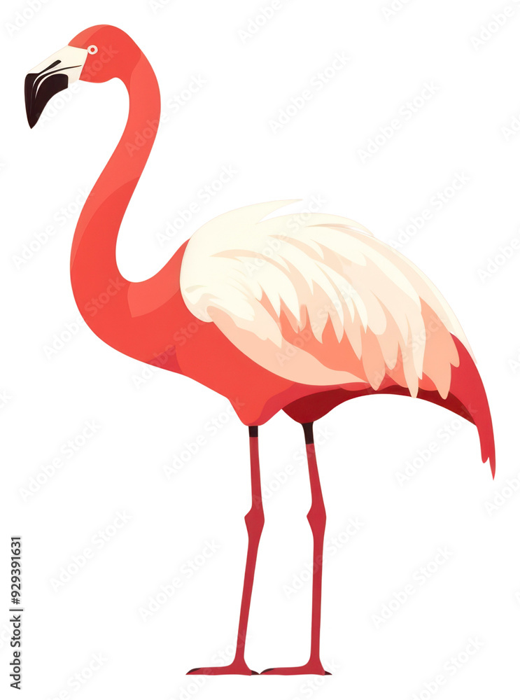 Obraz premium PNG Flamingo animal bird spoonbill.