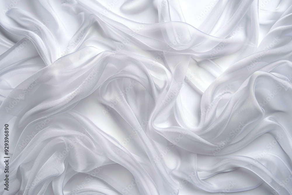 Obraz premium Close-up shot of white fabric texture