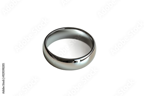 Titanium Ring on White Background