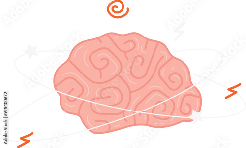 Mental problem color icon. Mind tangled psychology