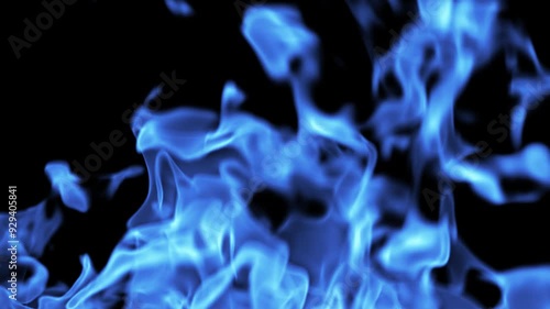 Fire Large 03 Loop Blue HD