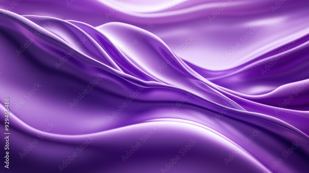 Obraz premium A smooth, flowing fabric in shades of purple, creating a soft and elegant visual effect.