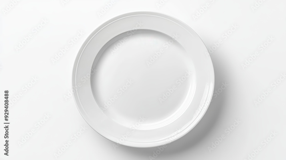 White Ceramic Plate, Isolated On White Background, Perfect For Tableware And Dining Advertisements . Generative ai White Ceramic Plate, Isolated On White Background, Perfect For Tableware And Dining Advertisements . Generative ai
