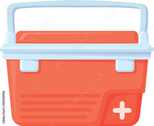 Medical container color icon. Frozen portable laboratory storage