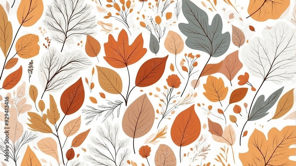 Intricate Leaf Wall Background Design Intricate Leaf Wall Background Design