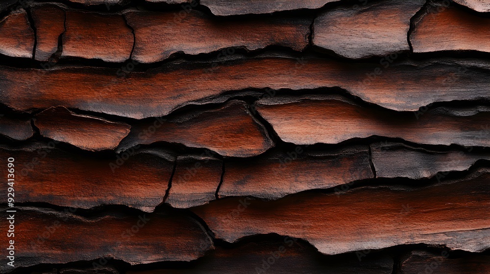 Close-up of sweetgum tree bark, showcasing intricate corky ridges and rich, dark textures, perfect for a nature-inspired background Close-up of sweetgum tree bark, showcasing intricate corky ridges and rich, dark textures, perfect for a nature-inspired background