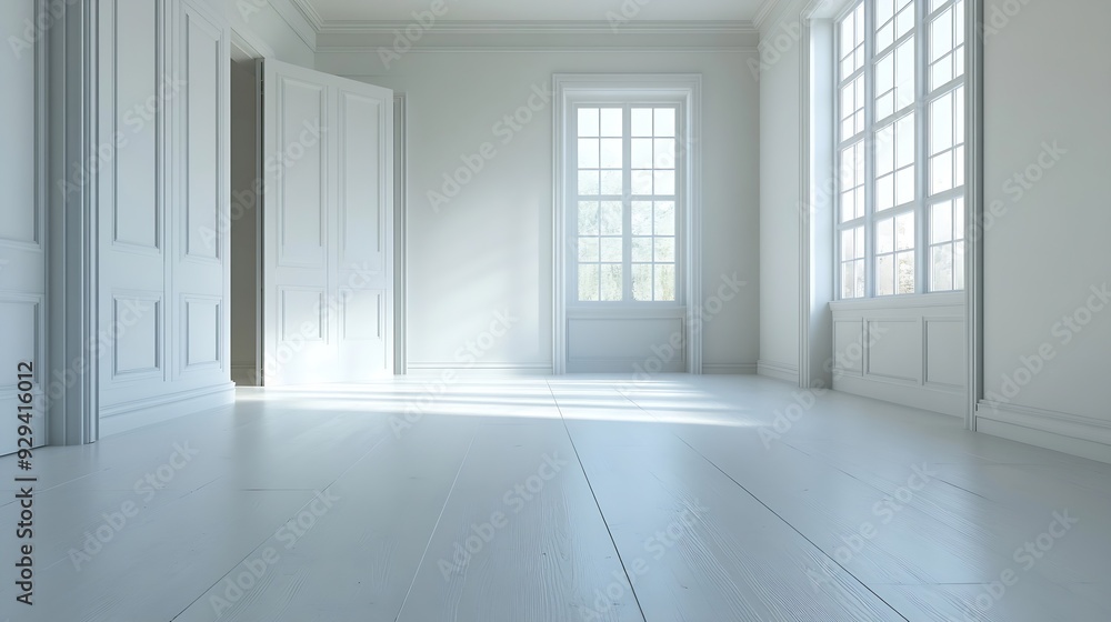 Obraz premium conner of white room background wallpaper : Generative AI