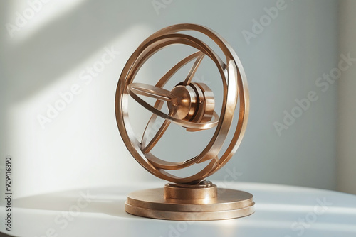 Precision Gyroscope isolated on white background