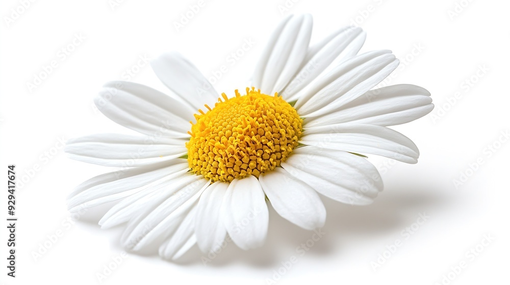 Fototapeta premium chamomile flower beautiful and delicate on white background chamomile or daisies isolated on white background with clipping path : Generative AI