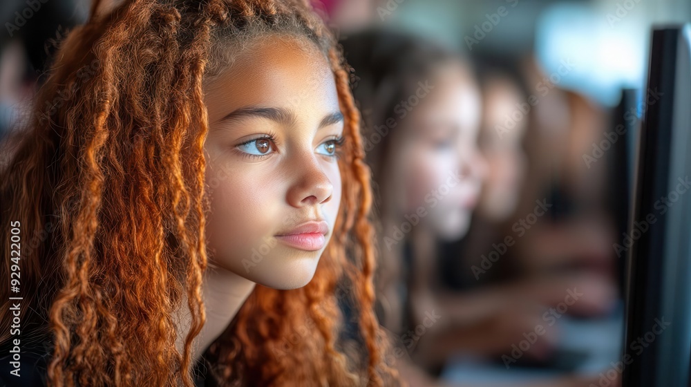 empowering tech education diverse group of young girls collaboratively coding at computers bright modern classroom inspiring stem learning environment empowering tech education diverse group of young girls collaboratively coding at computers bright modern classroom inspiring stem learning environment