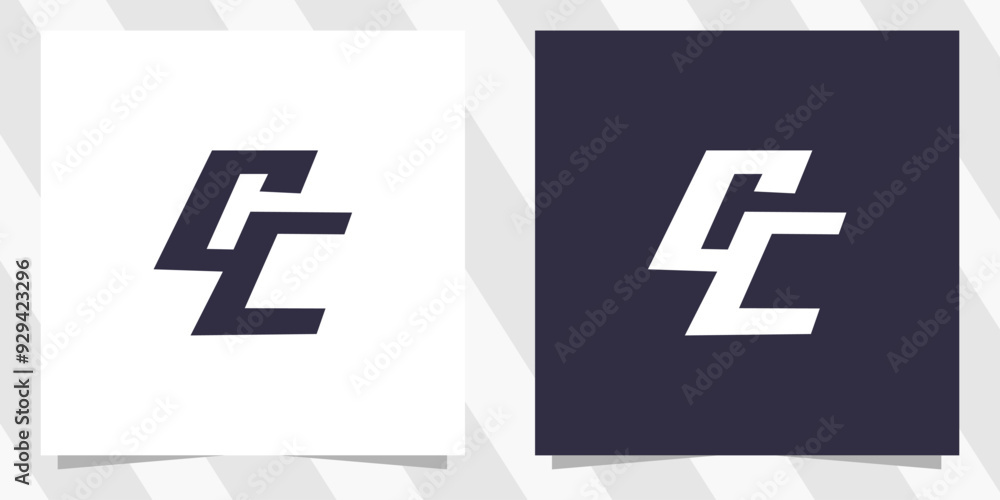 letter cc logo design vector