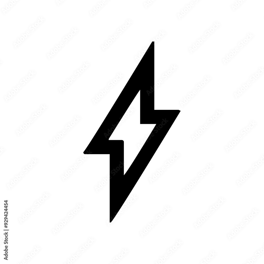 Lightning icon. lightning glyph. thunder icon. electricity icon. flash icon Lightning icon. lightning glyph. thunder icon. electricity icon. flash icon