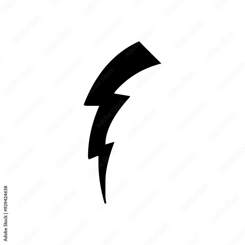 Lightning icon. lightning glyph. thunder icon. electricity icon. flash icon