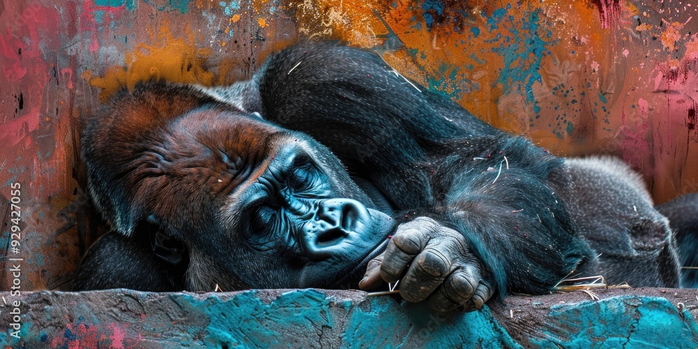 Male Western Lowland Gorilla Resting Male Western Lowland Gorilla Resting