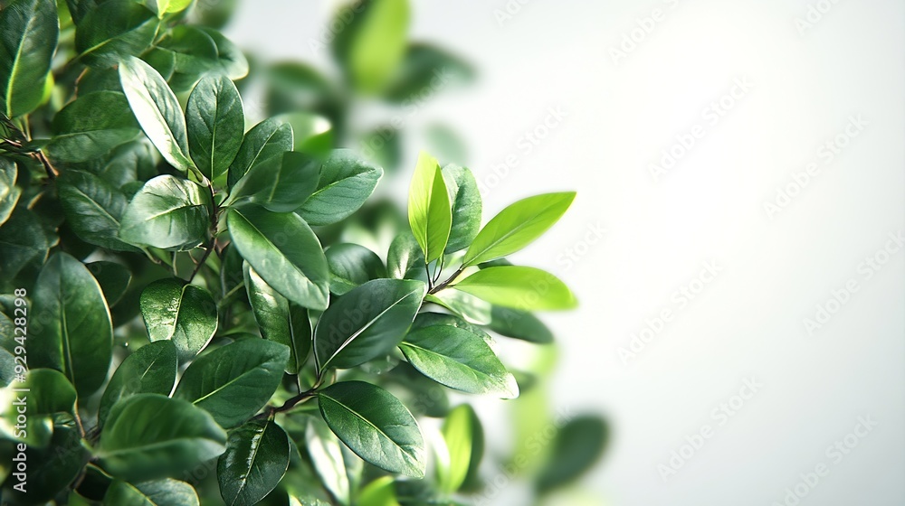 Obraz premium Bush shrub green tree isolated tropical plant with clipping path : Generative AI