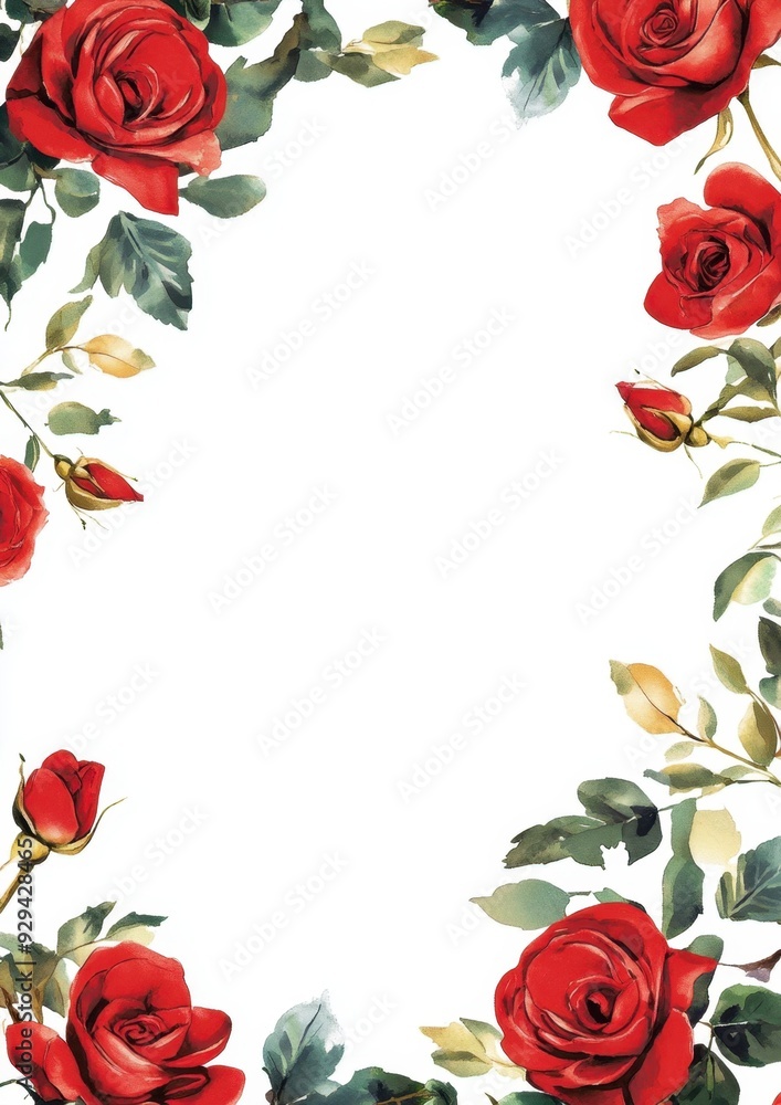 Free hand drawn watercolor Rose blossom drawing white background Free hand drawn watercolor Rose blossom drawing white background