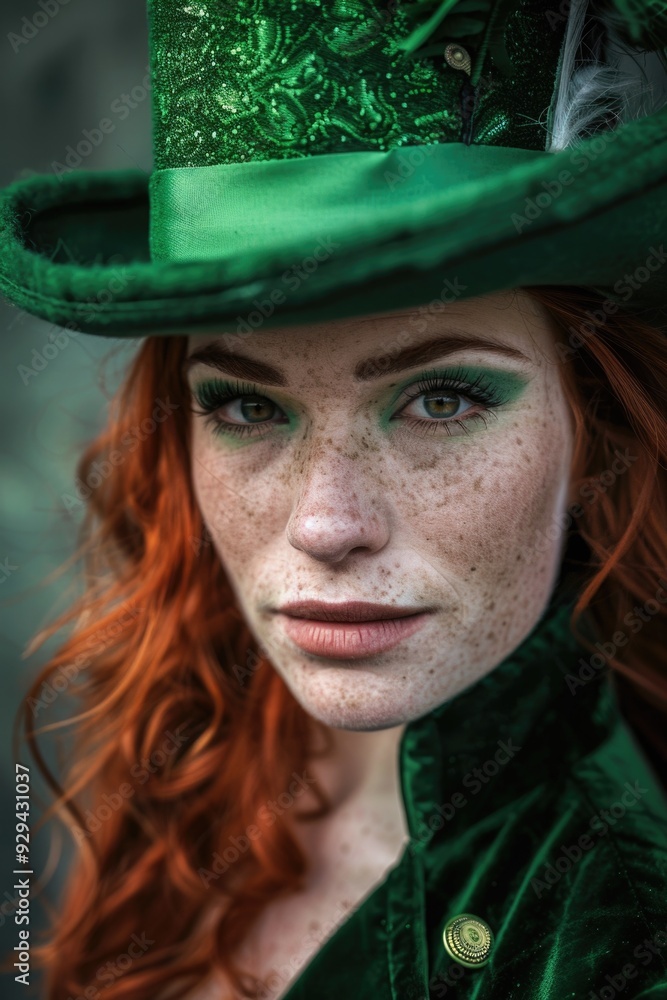 A close-up shot of someone wearing a hat, suitable for use in fashion or portrait photography A close-up shot of someone wearing a hat, suitable for use in fashion or portrait photography