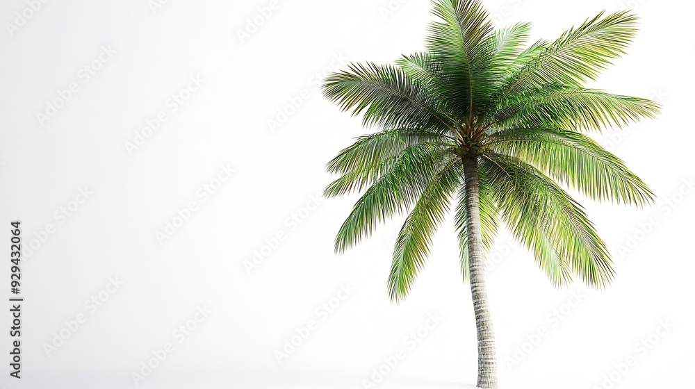 Obraz premium Coconut palm tree isolated on white background : Generative AI