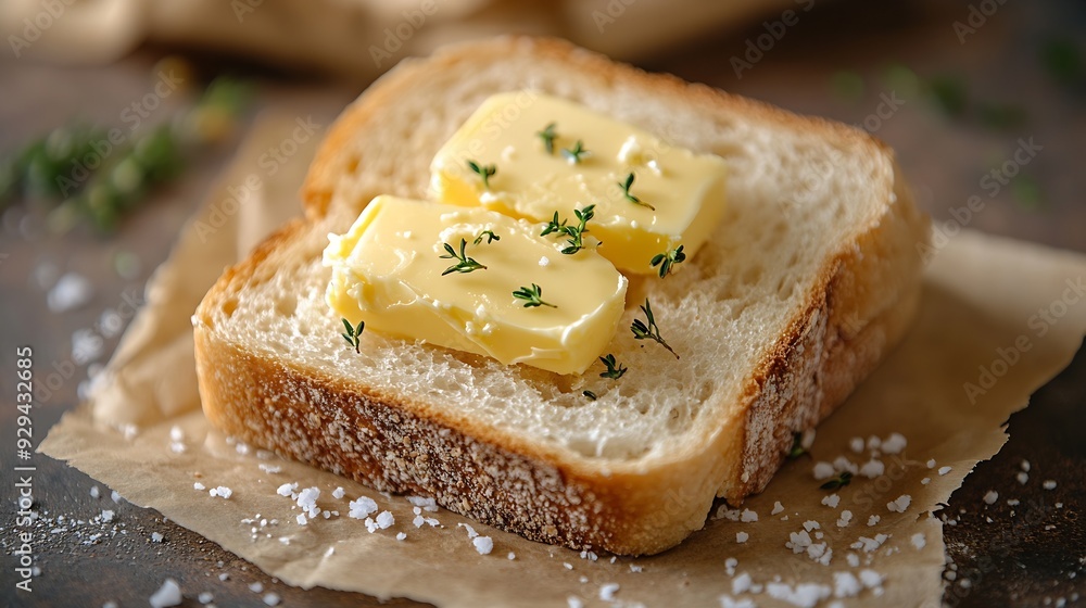 slice of salt bread cut with butter called French bread in Brazil Brazilian breakfast : Generative AI slice of salt bread cut with butter called French bread in Brazil Brazilian breakfast : Generative AI
