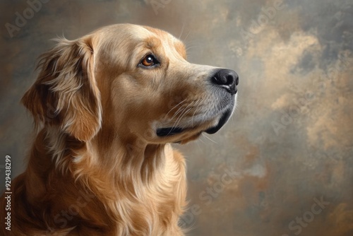 dog, pastel, soft tones, studio lighting, copy background, professional grading, advertising , ai