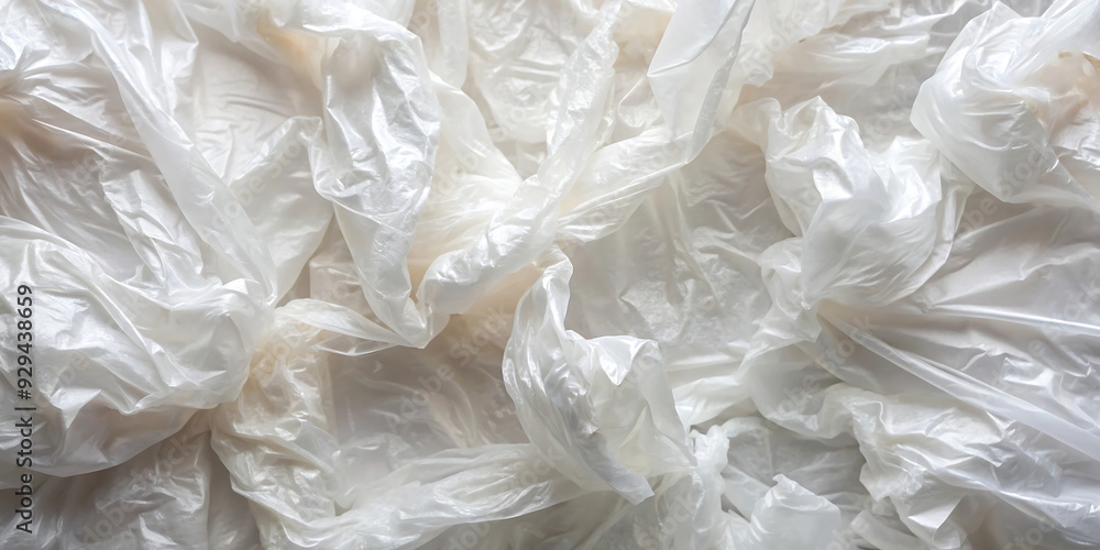 Obraz premium texture crumpled white plastic bag