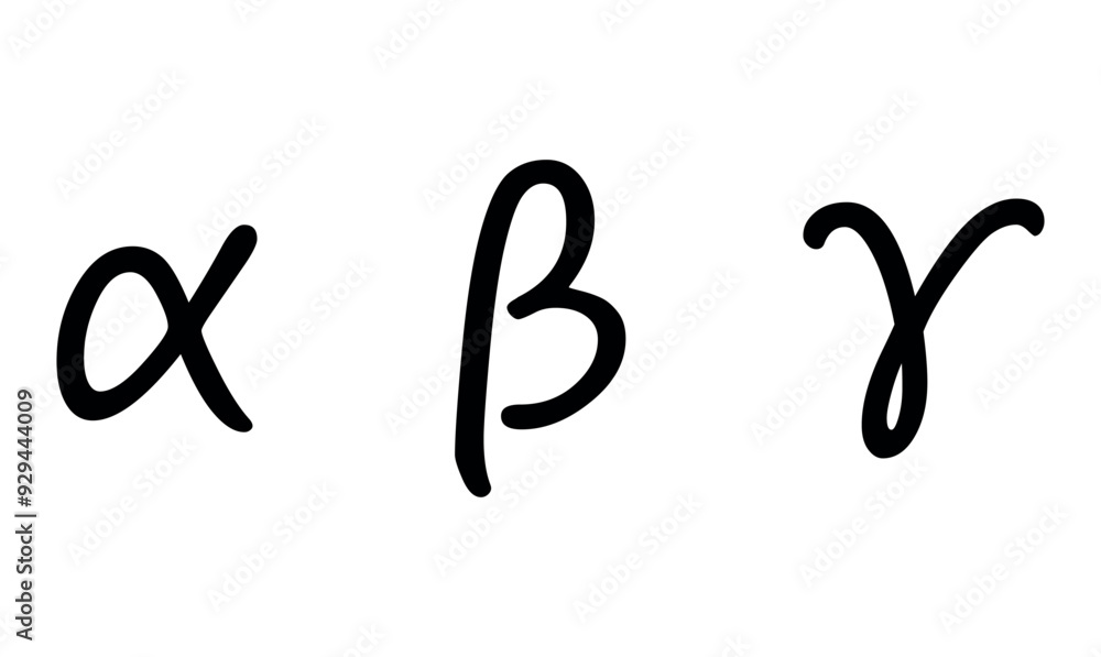 Alpha beta gamma letter icon symbol. Alpha beta gamma letter icon symbol.