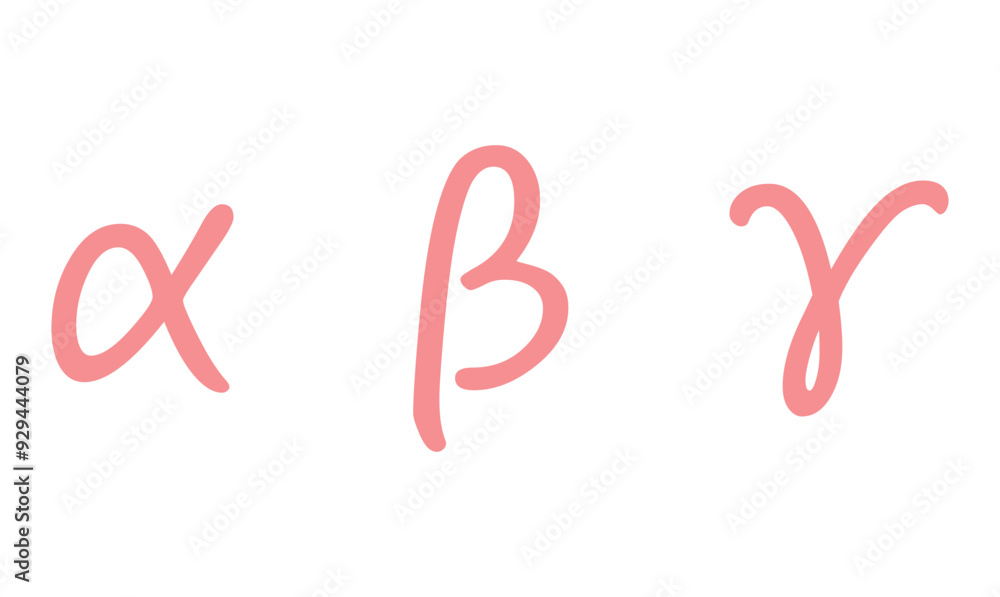 Alpha beta gamma letter icon symbol. Alpha beta gamma letter icon symbol.