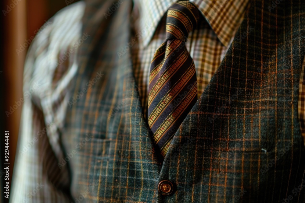 A close-up view of a man wearing a business attire, suitable for professional use A close-up view of a man wearing a business attire, suitable for professional use