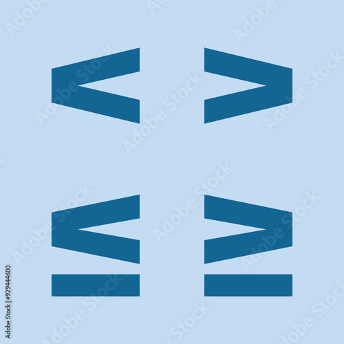 Mathematics inequality symbols. Greater than, less than, greater than or equal to and less than or equal to sign.